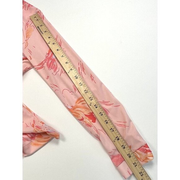 VTG 1970s ALFRED DUNNER Womens MEDIUM 14 Pink Floral Polyester Disco BLOUSE EUC - Picture 4 of 7